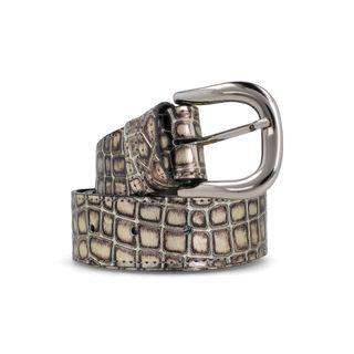 CINTURON TARIFA CROCO PLATA