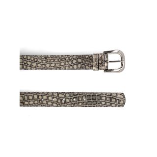 CINTURON TARIFA CROCO PLATA